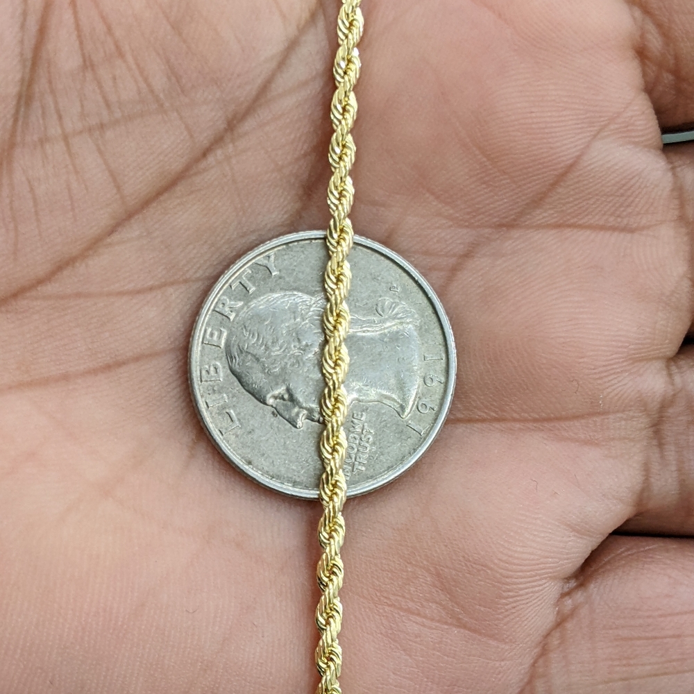 10kt Real Gold Rope Chain - Picture 8 of 8